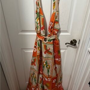 Live 4 Truth Orange Multicolor Halter Maxi Dress
